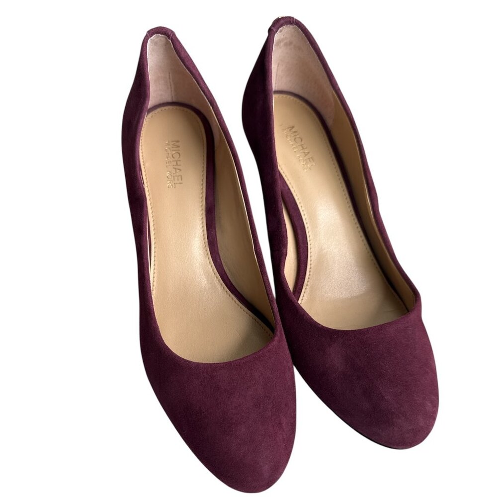 Michael Kors Burgundy Suede Heels size US6.5 EUC - Picture 6 of 9